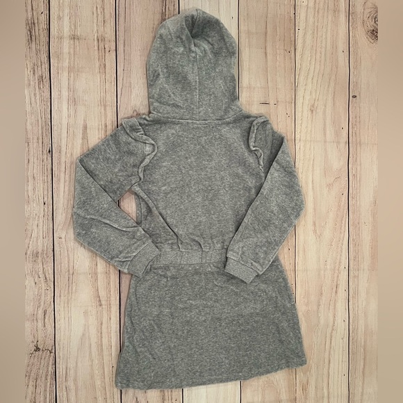 Juicy Couture girls Velour Hooded Dress Gray Heather size 6 - Picture 6 of 7